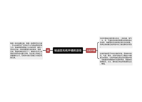 碳返回无机环境的途径