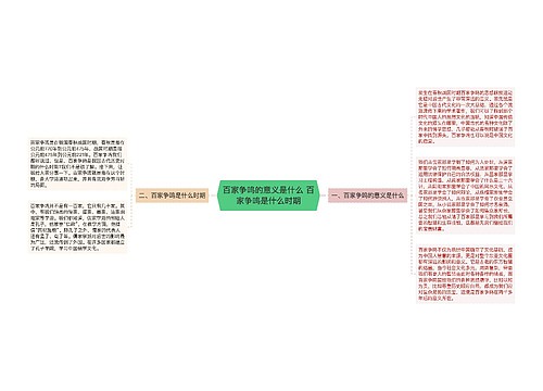 百家争鸣的意义是什么 百家争鸣是什么时期