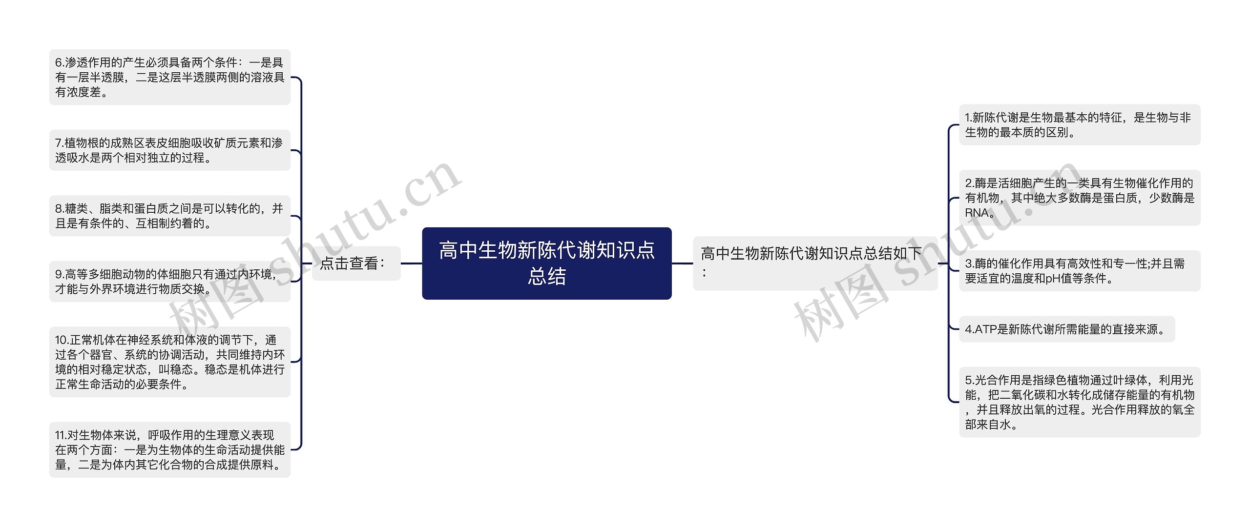 高中生物新陈代谢知识点总结