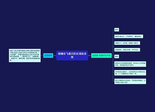 樯橹灰飞烟灭的灰词类活用