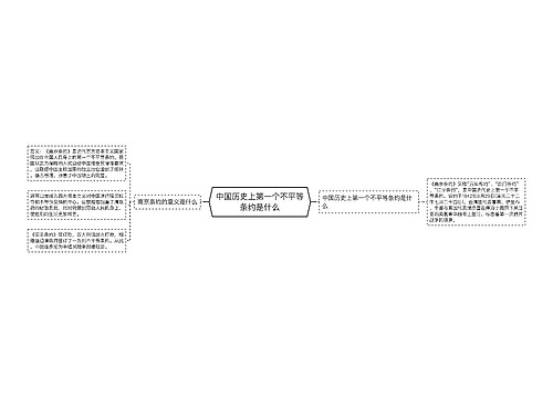 中国历史上第一个不平等条约是什么