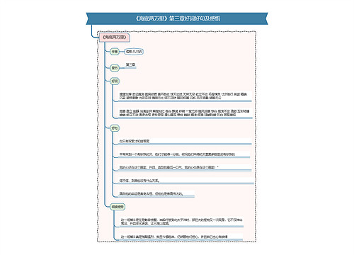 《海底两万里》第一部分第三章好词好句及感悟思维导图