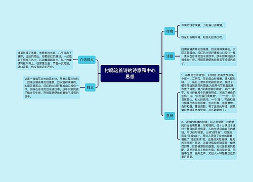 村晚这首诗的诗意和中心思想