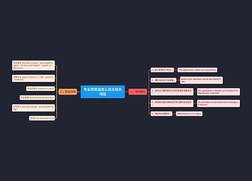 专业用英语怎么说及相关词组