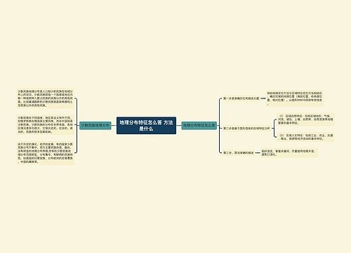 地理分布特征怎么答 方法是什么