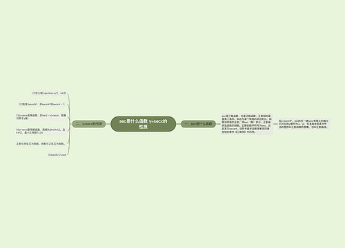 sec是什么函数 y=secx的性质