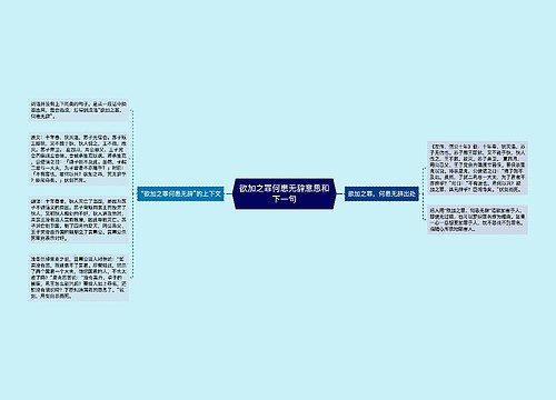 欲加之罪何患无辞意思和下一句