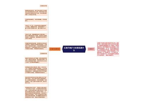 红海不断扩大的原因是什么