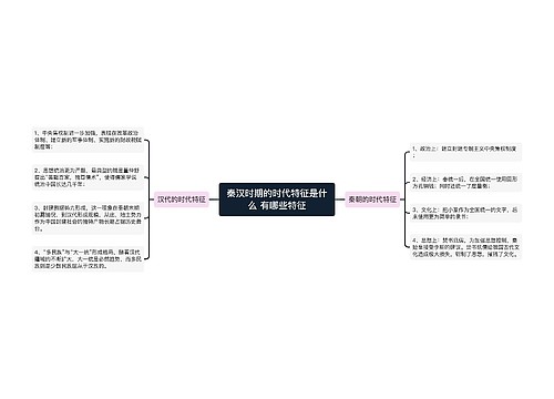 秦汉时期的时代特征是什么 有哪些特征