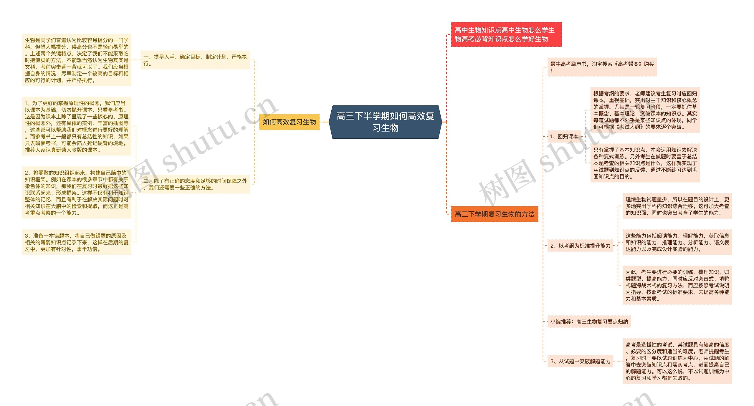 高三下半学期如何高效复习生物思维导图