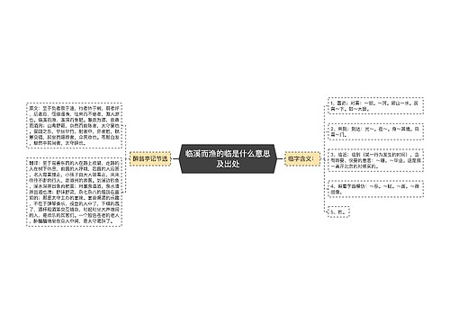 临溪而渔的临是什么意思及出处