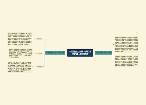 中国特色主义最本质的特征和最大的优势是