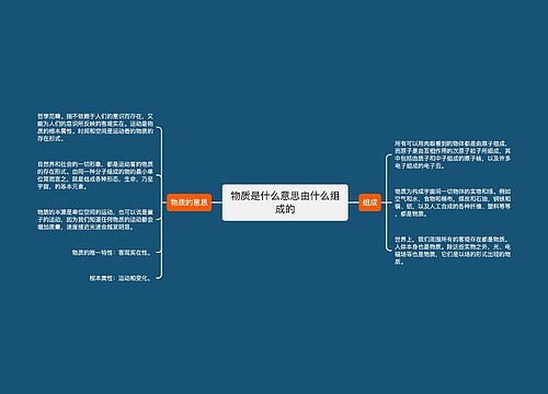 物质是什么意思由什么组成的