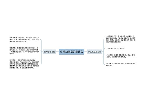 生理功能指的是什么