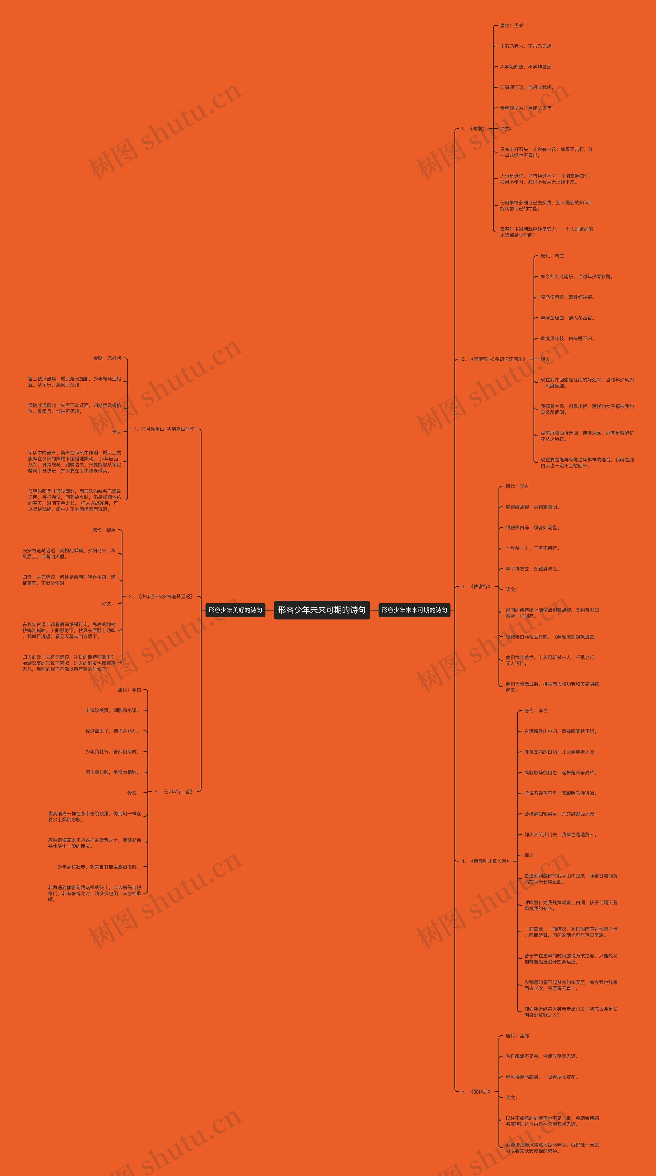 形容少年未来可期的诗句思维导图