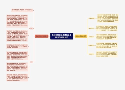 高三文科政治成绩怎么提高 政治提分技巧