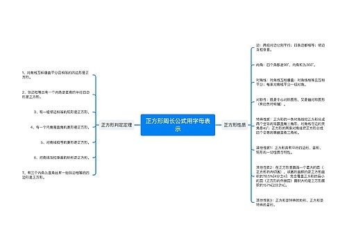 正方形周长公式用字母表示