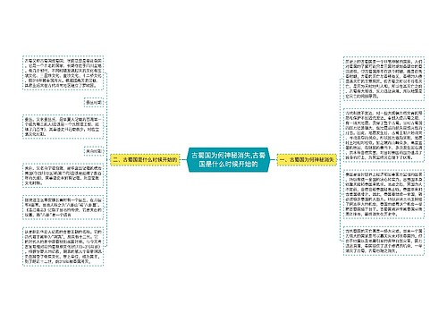 古蜀国为何神秘消失,古蜀国是什么时候开始的