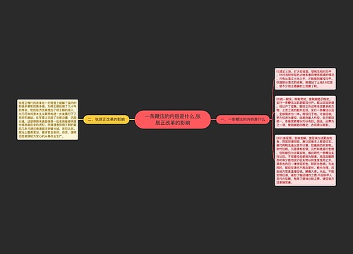 一条鞭法的内容是什么,张居正改革的影响