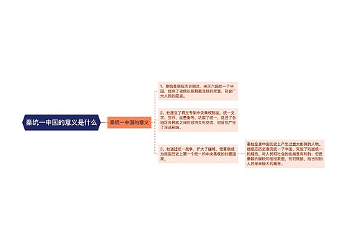 秦统一中国的意义是什么