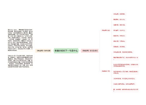 老骥伏枥的下一句是什么