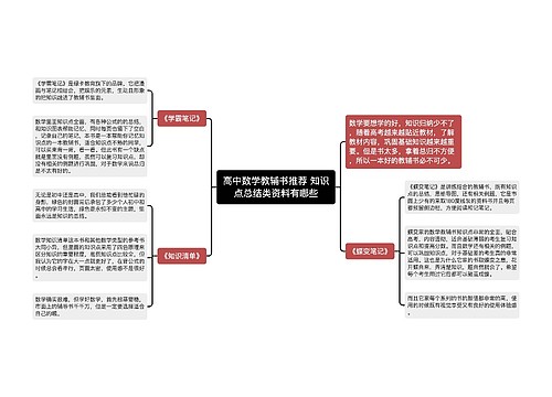 高中数学教辅书推荐 知识点总结类资料有哪些