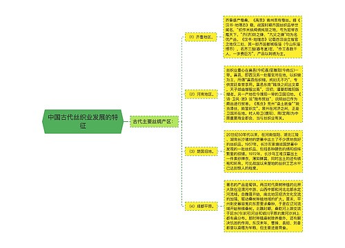 中国古代丝织业发展的特征