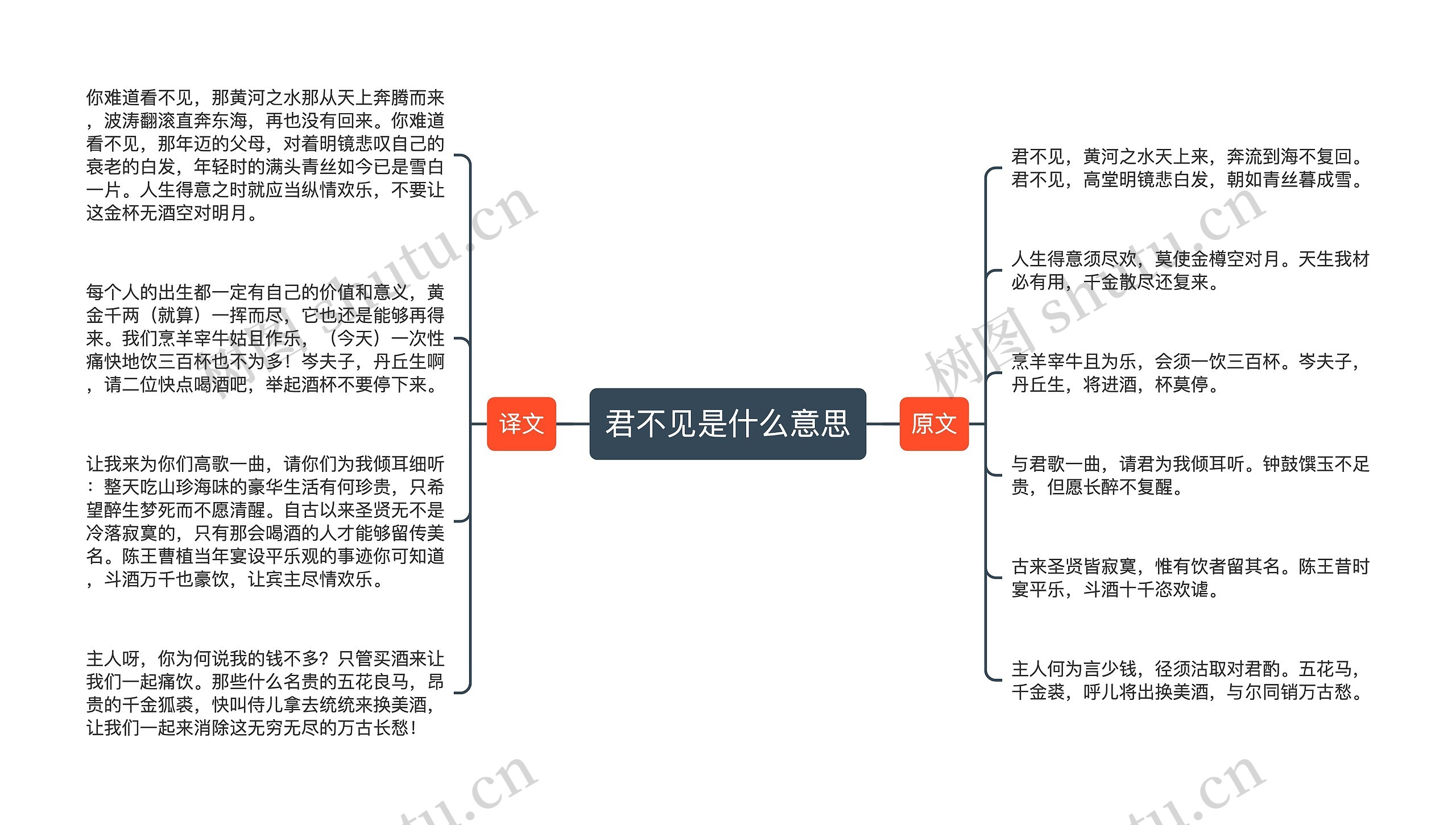 君不见是什么意思思维导图