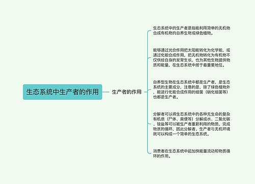 生态系统中生产者的作用