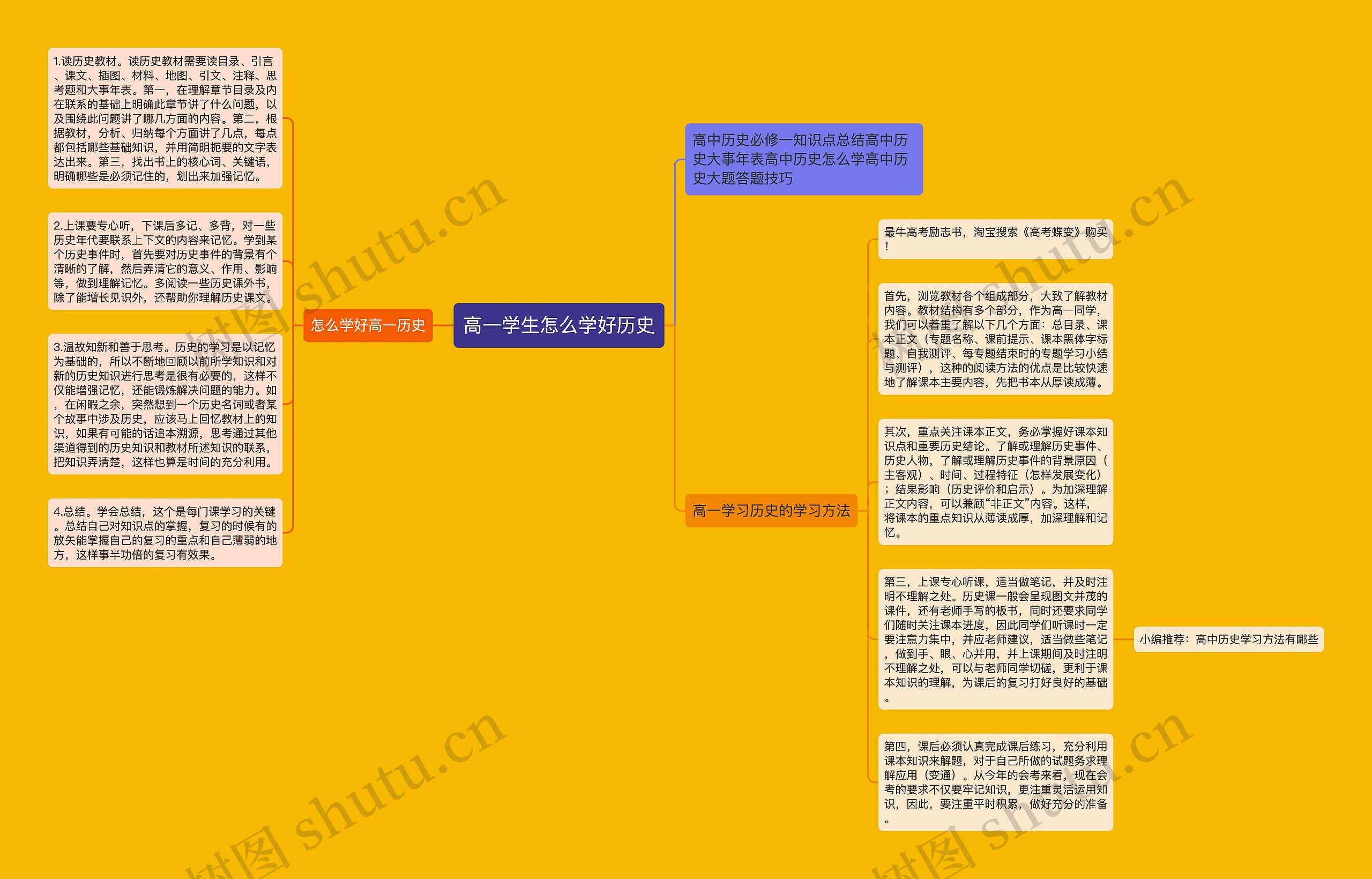 高一学生怎么学好历史思维导图