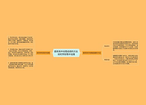 提高高中地理成绩的方法 如何学好高中地理