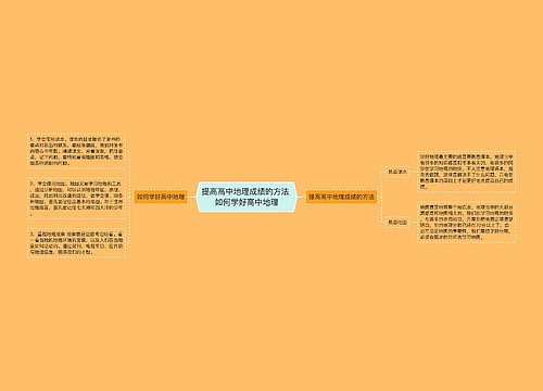 提高高中地理成绩的方法 如何学好高中地理