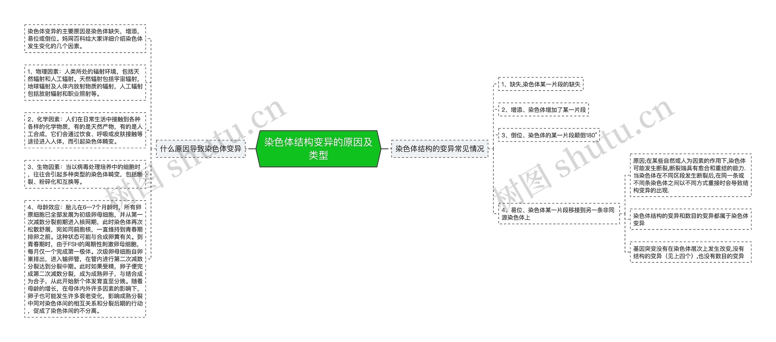 染色体结构变异的原因及类型