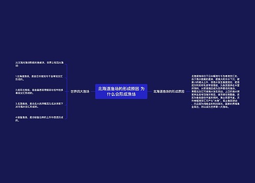 北海道渔场的形成原因 为什么会形成渔场