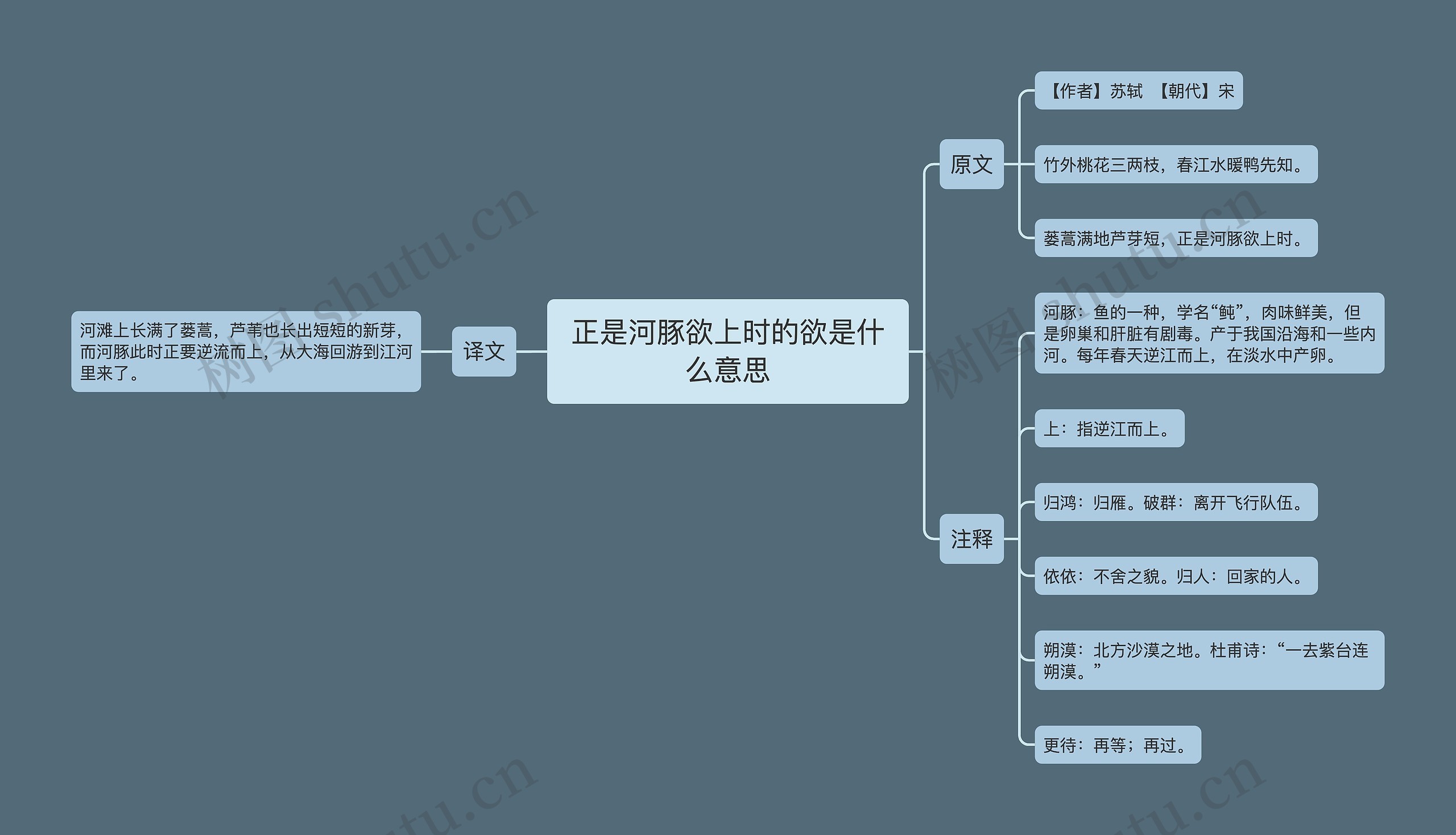 正是河豚欲上时的欲是什么意思思维导图