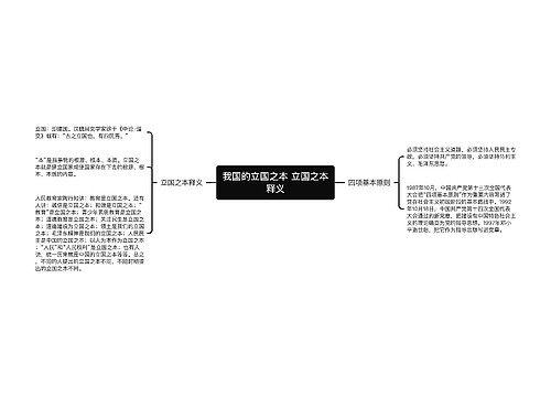 我国的立国之本 立国之本释义