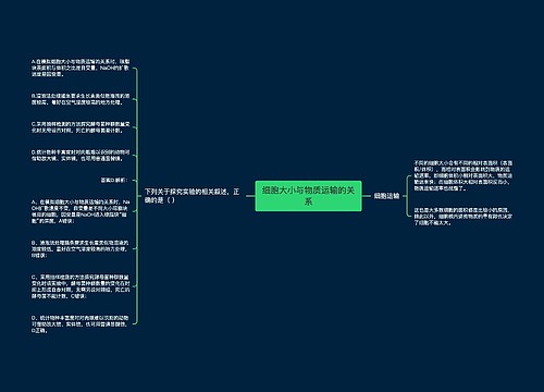 细胞大小与物质运输的关系