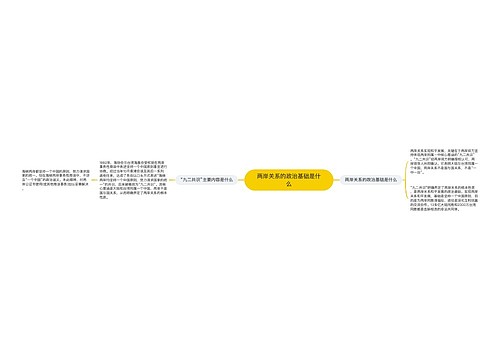 两岸关系的政治基础是什么