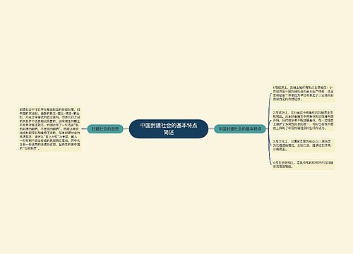 中国封建社会的基本特点简述