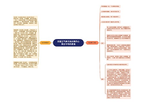 犹留正气参天地永剩丹心照古今写的是谁