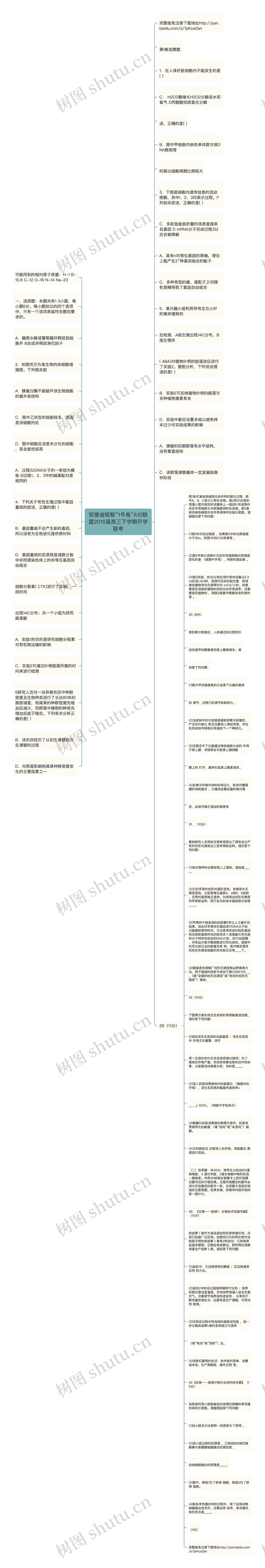 安徽省皖智“1号卷”A10联盟2016届高三下学期开学联考