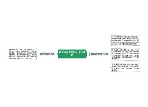 镜筒的作用是什么 怎么使用