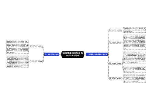 如何提高高中地理成绩 怎样学习高中地理