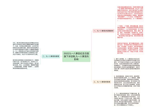 2022九一八事变纪念日国旗下讲话稿,九一八事变的影响