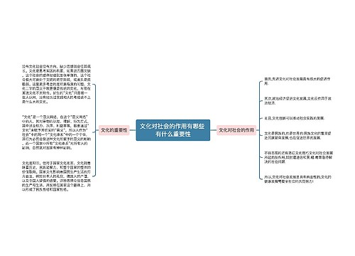 文化对社会的作用有哪些 有什么重要性