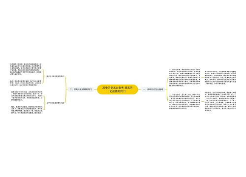 高中历史怎么备考 提高历史成绩的窍门