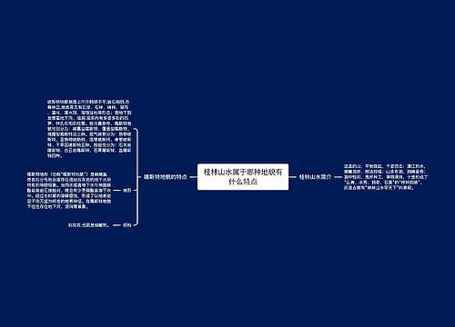 桂林山水属于哪种地貌有什么特点