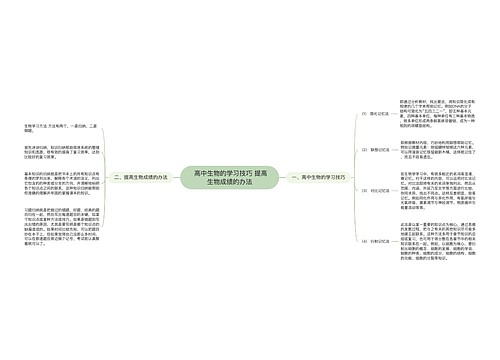  高中生物的学习技巧 提高生物成绩的办法