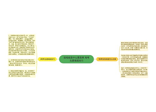 投档线是什么意思啊 高考志愿填报技巧