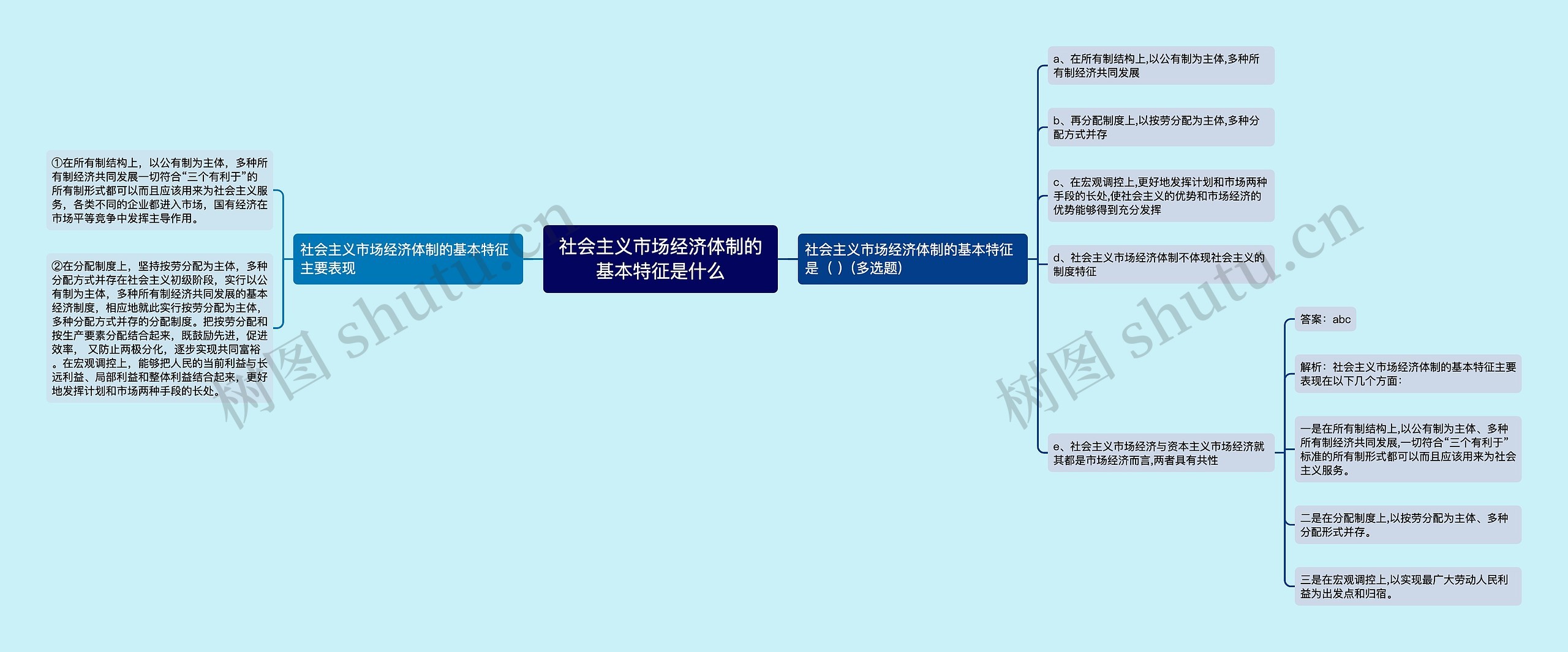 社会主义市场经济体制的基本特征是什么思维导图